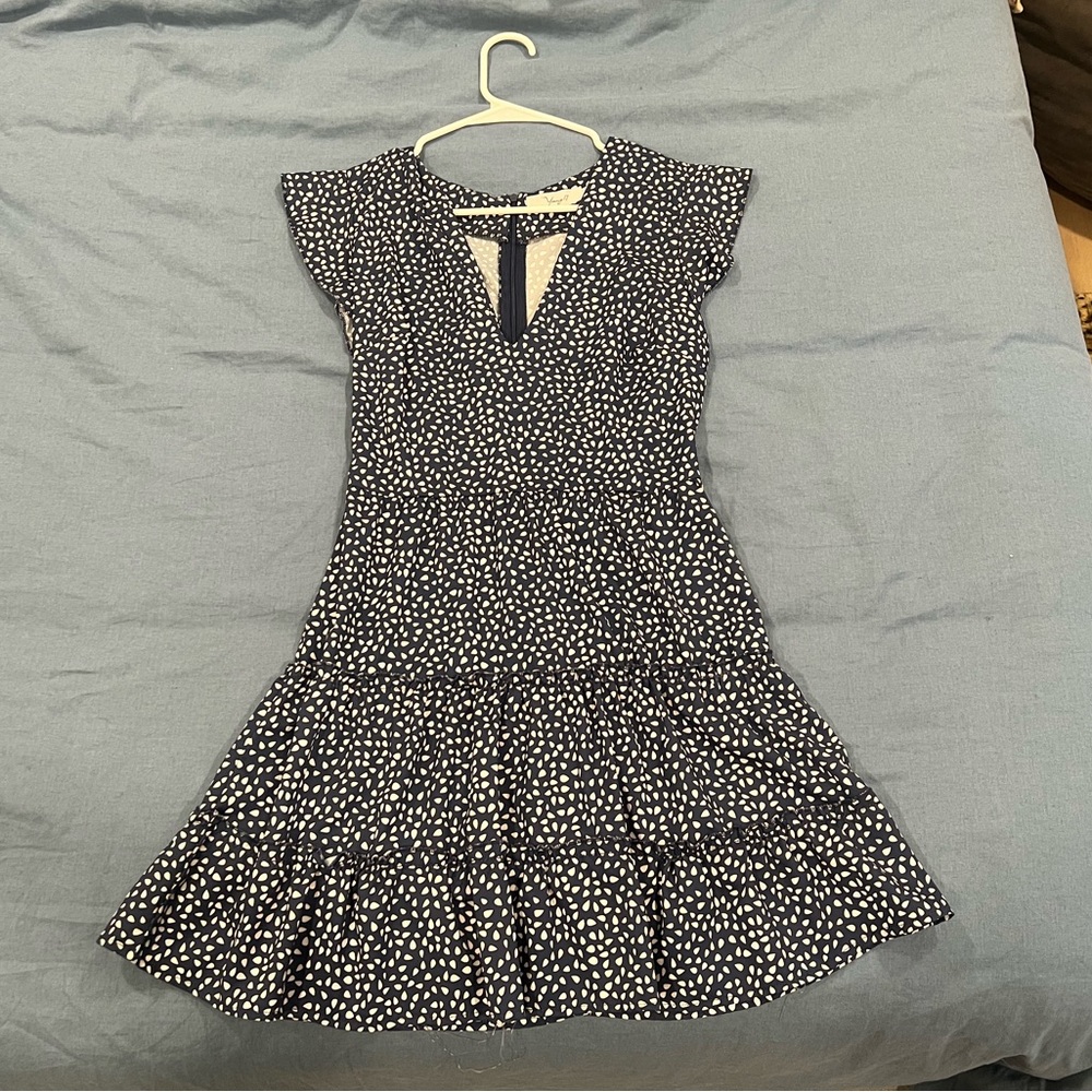 UNUSED Young 17 Blue and White Spotted Dress